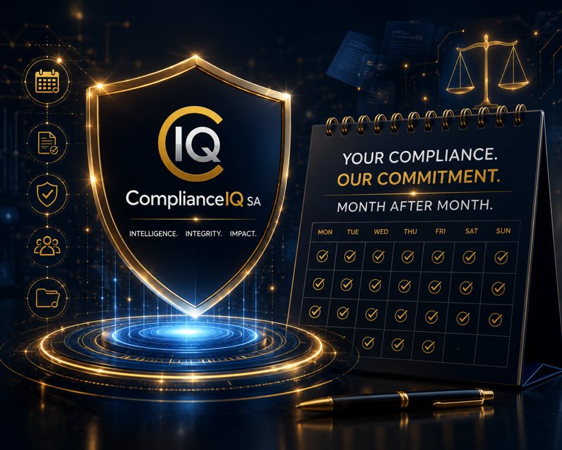 ComplianceIQ SA Monthly Compliance Retainer - your compliance, our commitment, month after month